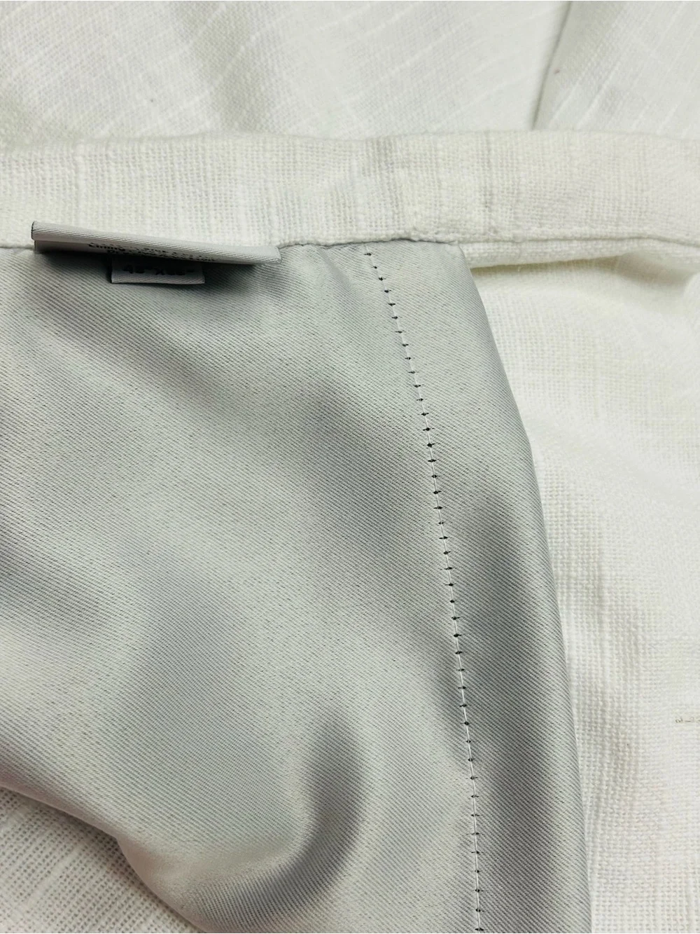 QUINCE Set Of 2 48x96 Cotton Slub Room Darkening Curtains White 9719